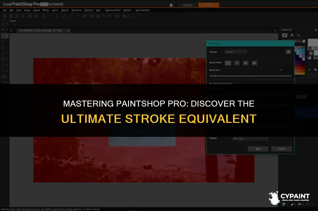 what is the equivalent to stroke in paint shop pro