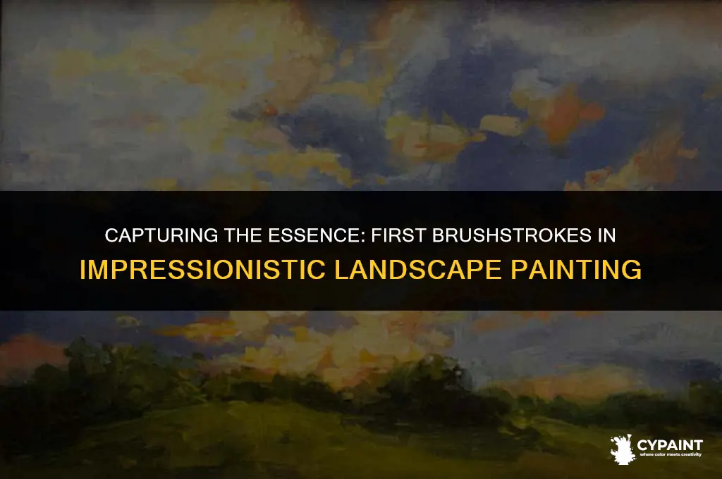 what is the first step in painting a impressionistic landscape