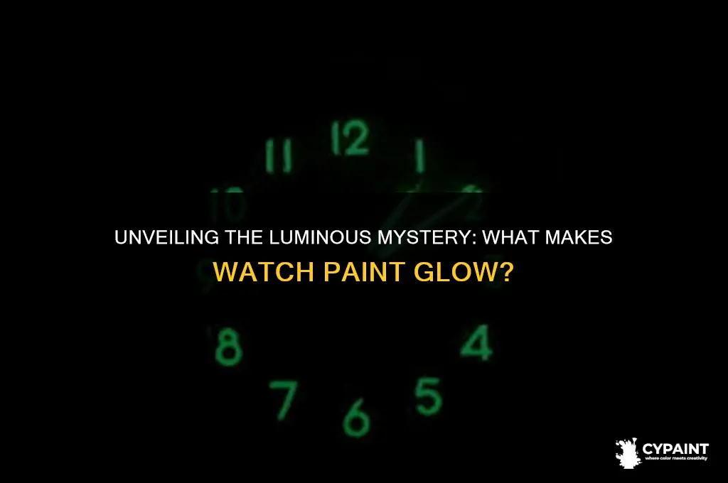 what is the glow in the dark paint on watches