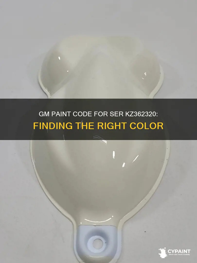 what is the gm paint code for ser kz362320