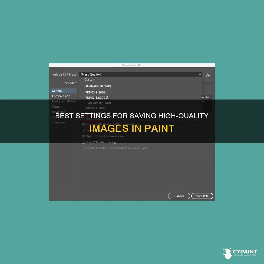 what is the highest quality to save in paint