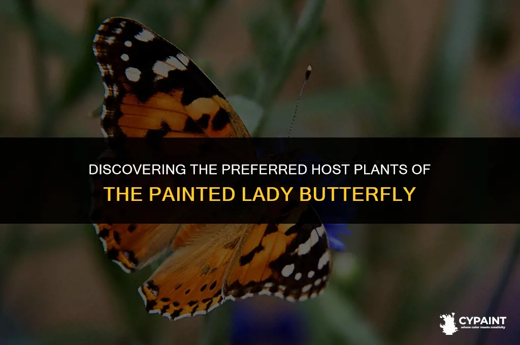 what is the host plant for the painted lady butterfly