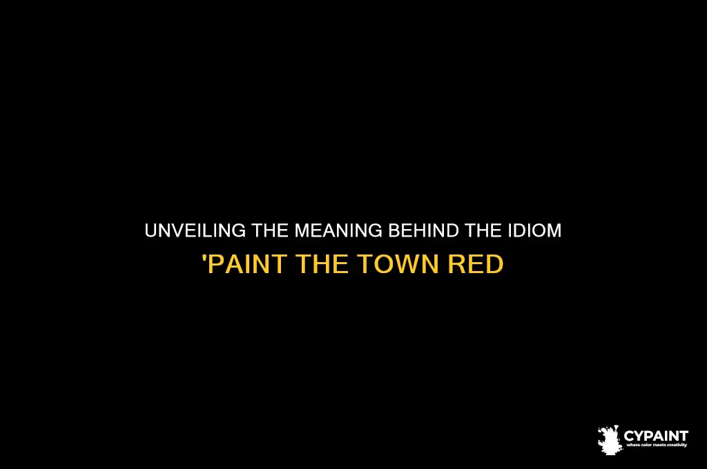 what is the idiom paint the town red