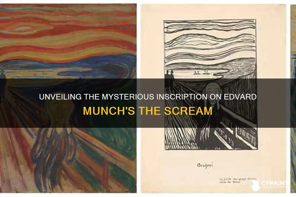 what is the inscription on the scream painting