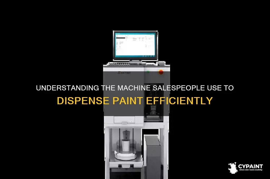 what is the machine salesperson put paint in
