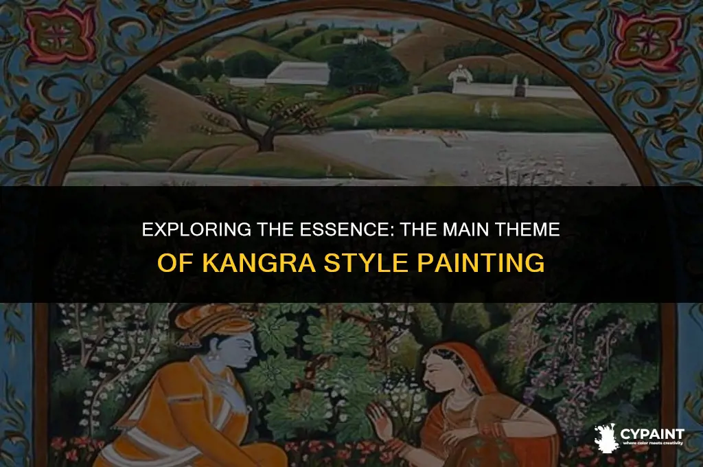 what is the main theme of kangra style of painting