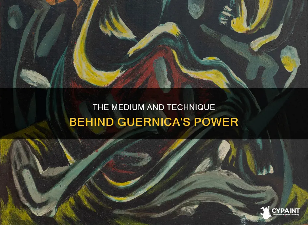 what is the medium and technique of guernica painting