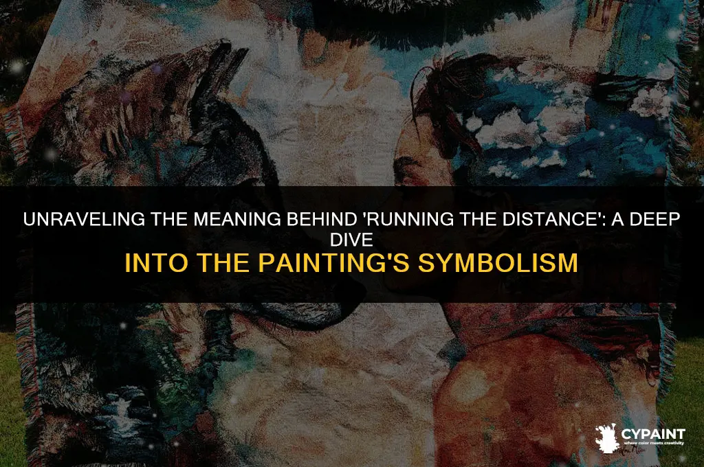 what is the mening of tha painting running the distance