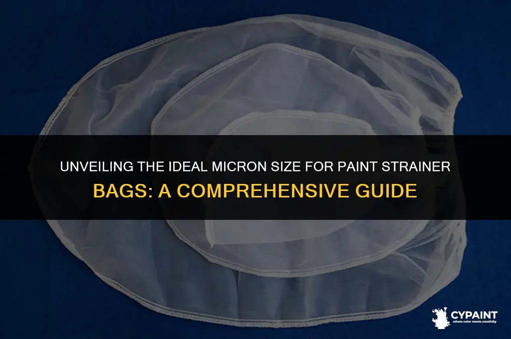 what is the micron size of a paint strainer bag