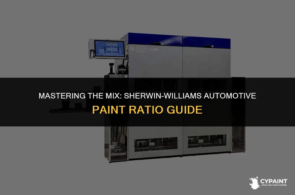 what is the mixing ration for sherwin williams automotive paint