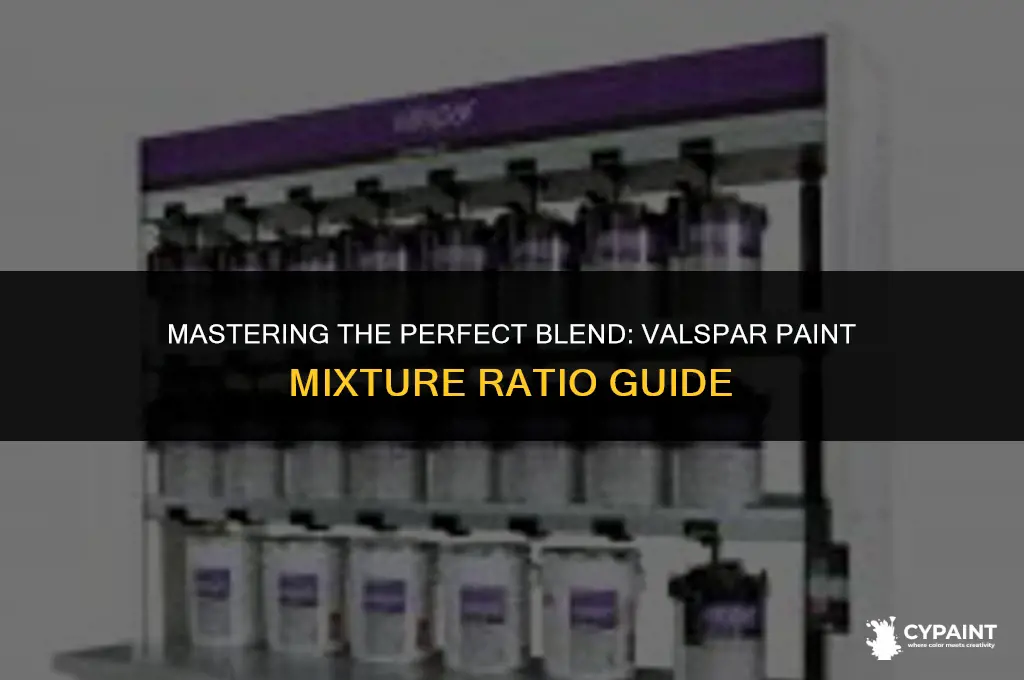 what is the mixture ratio for valspar paint for a