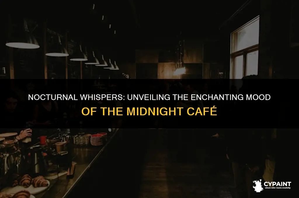 what is the mood of the painting cafe at night