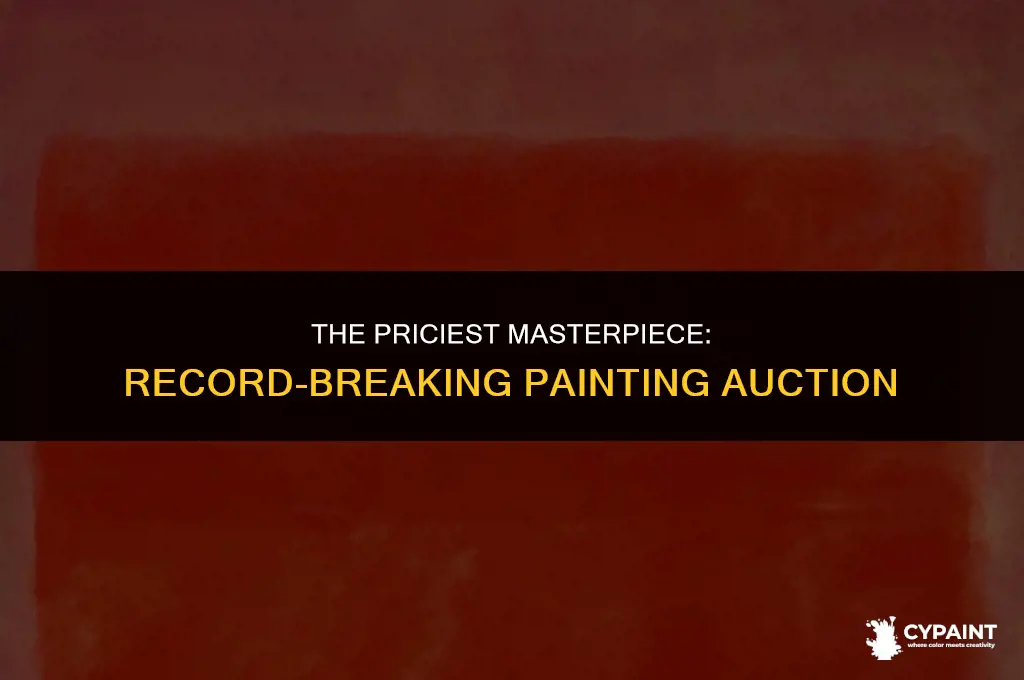 what is the most paid for any painting at auction