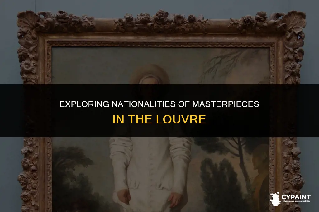 what is the nationalities of painting found in the louvre