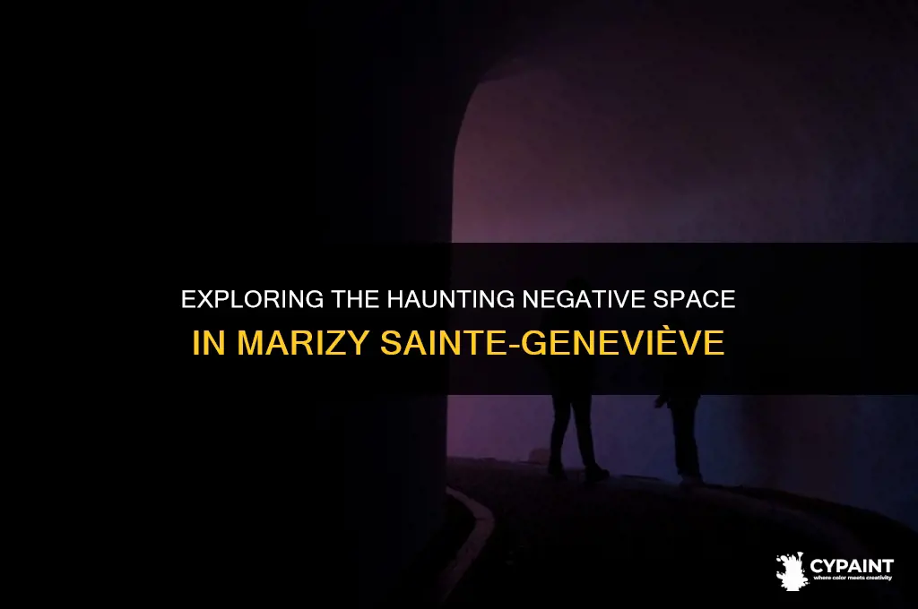 what is the negative shape in the painting marizy sainte-genevieve