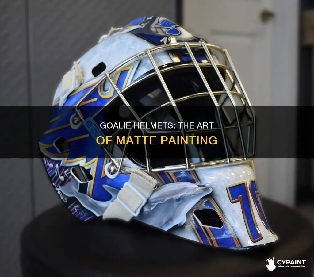 what is the new matte painting on goalie helmets