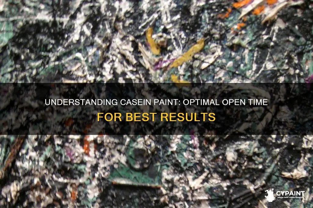 what is the open time for casein paint