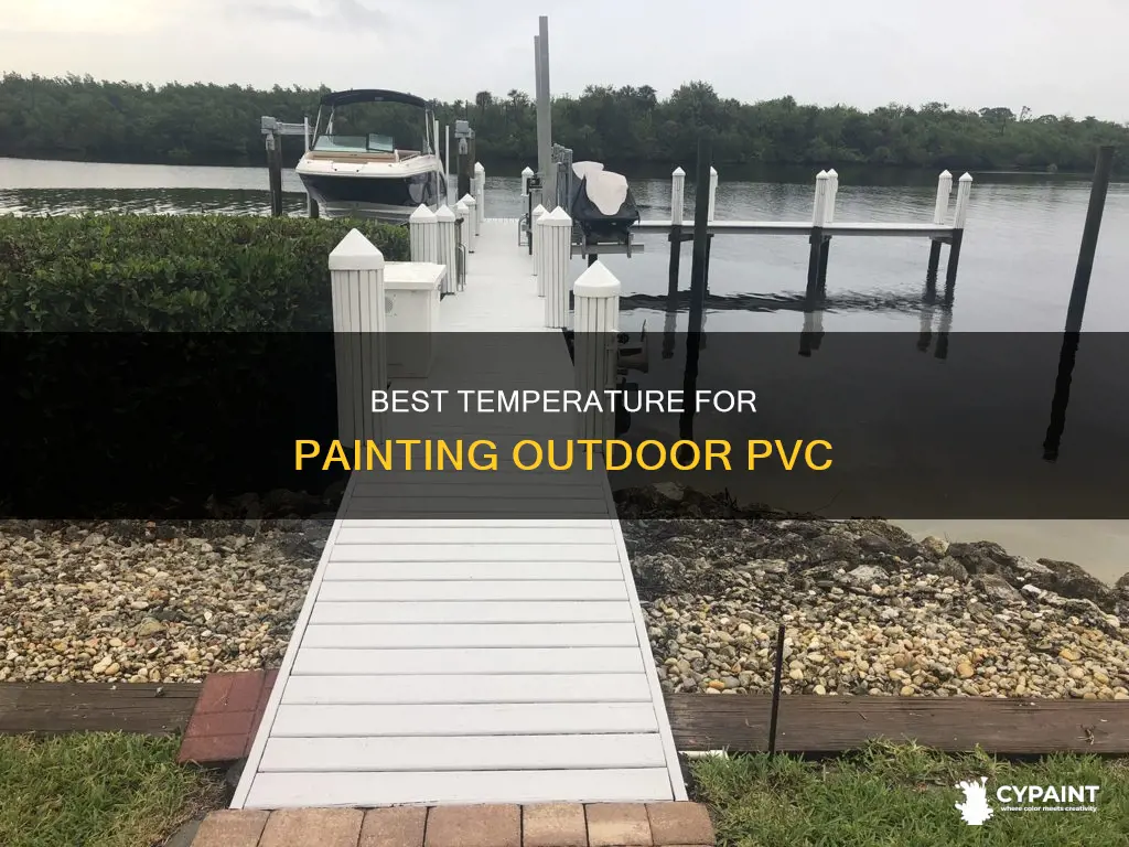 what is the optimum temperature to paint outdoor pvc