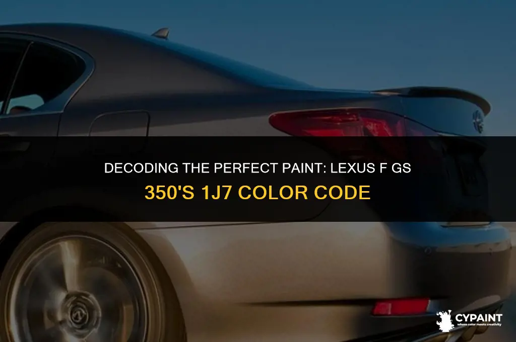 what is the paint code 1j7 lexus f gs 350
