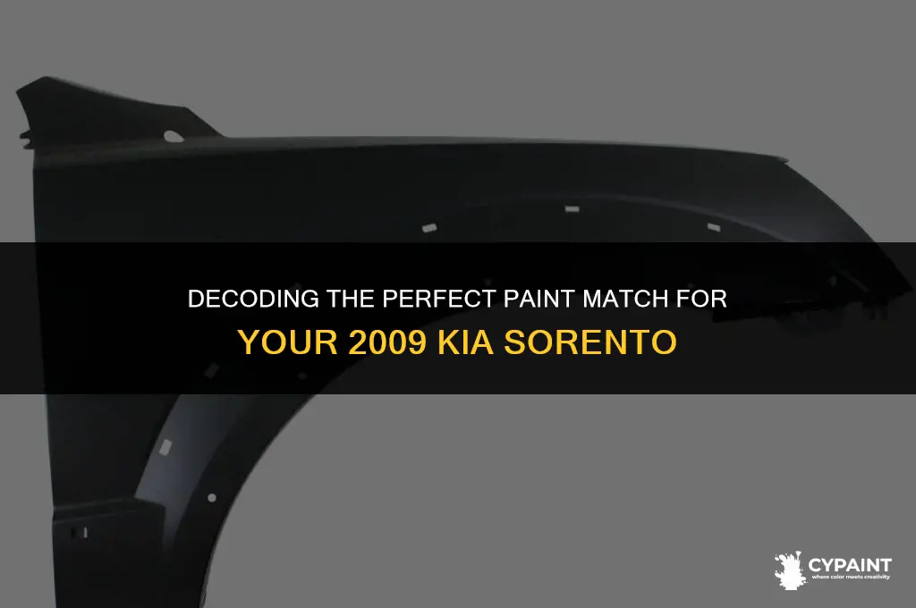 what is the paint code for a 2009 kia sorento