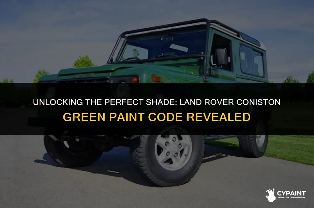 what is the paint code for land rover coniston green