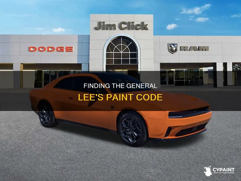 what is the paint code for the general lee