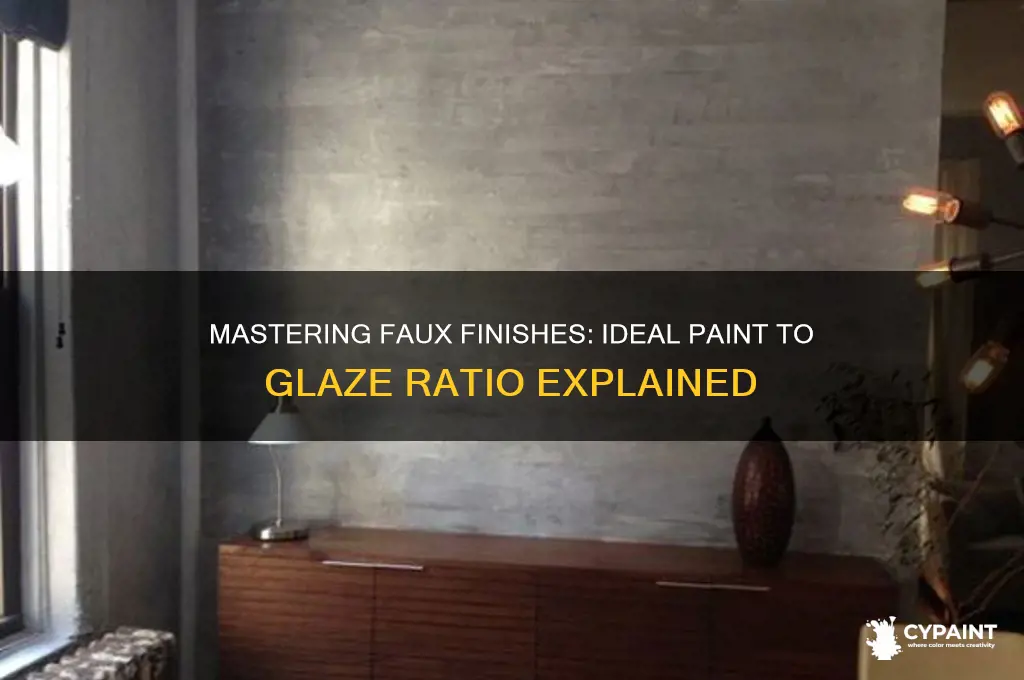 what is the paint to faux finish ratio