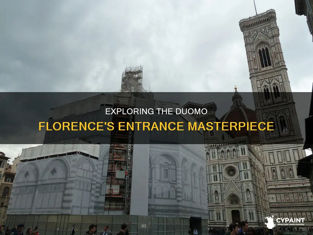 what is the painting above the entrance duomo florence