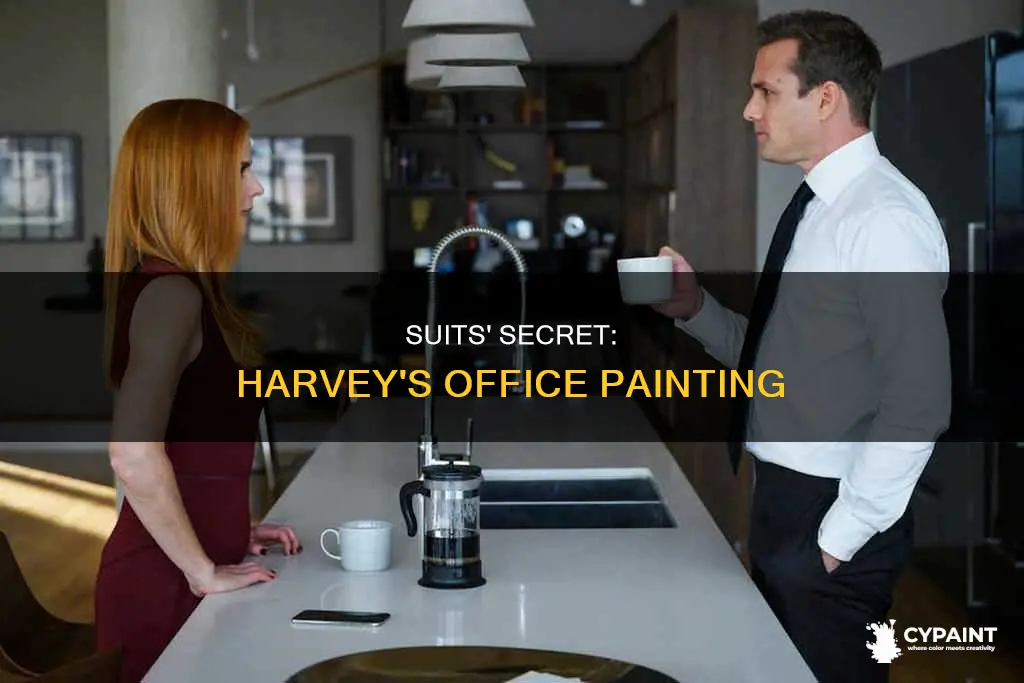 what is the painting in harvys office on suits