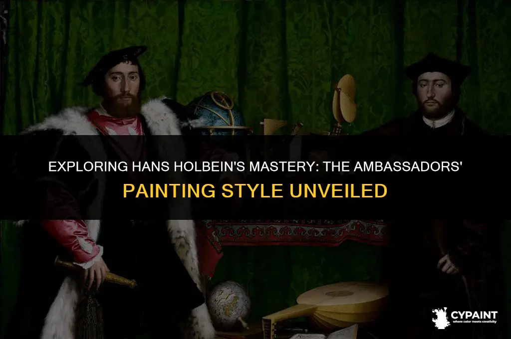 what is the painting style of hans holbein the ambassadors