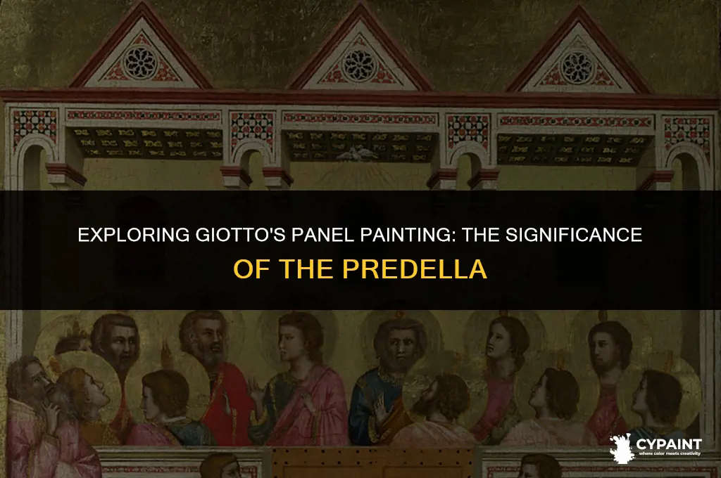what is the predella in the panel painting by giotto