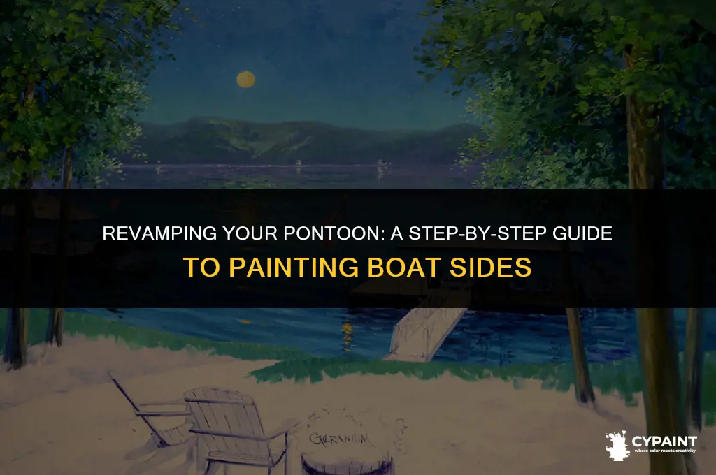 what is the process for painting a pontoon boat sides