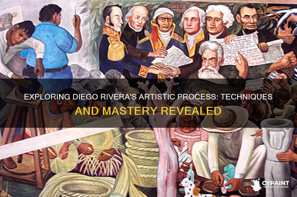 what is the process of diego rivera painting