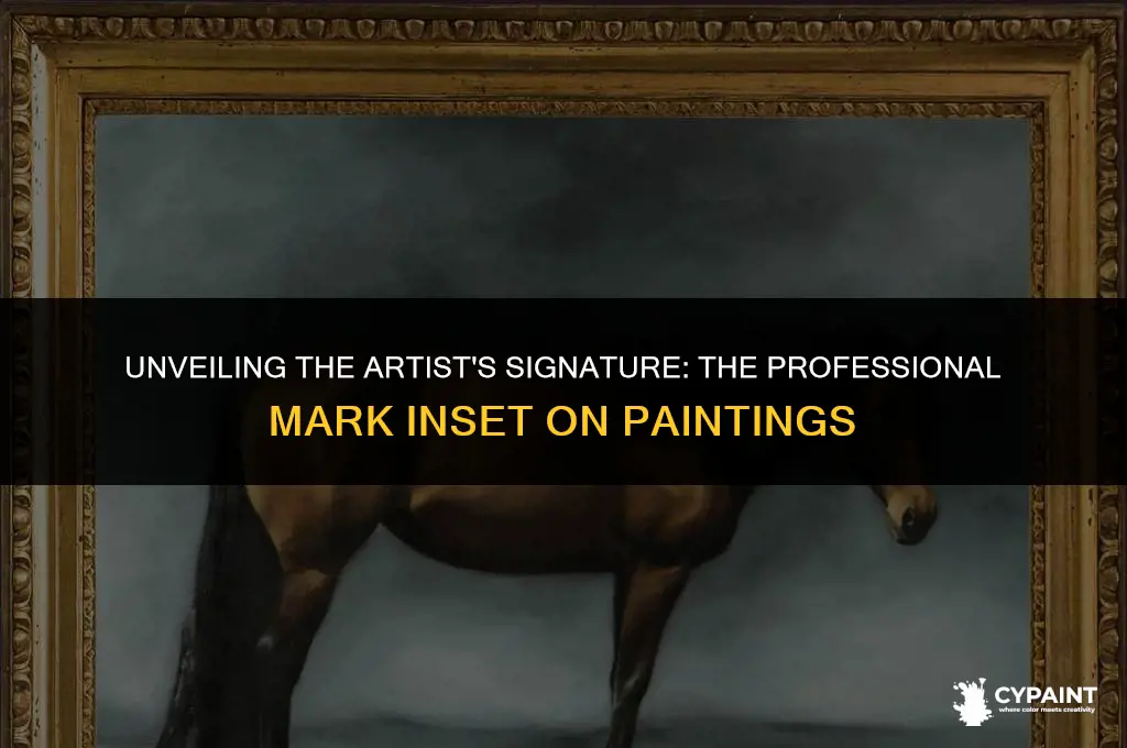 what is the professional mark inset called on a painting