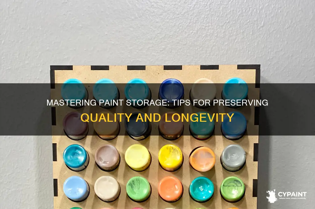 what is the proper way to store paint