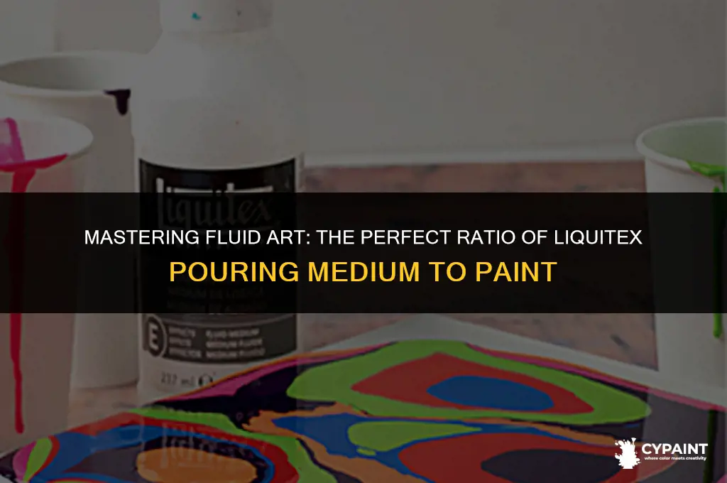 what is the ratio of liquitex pouring medium to paint