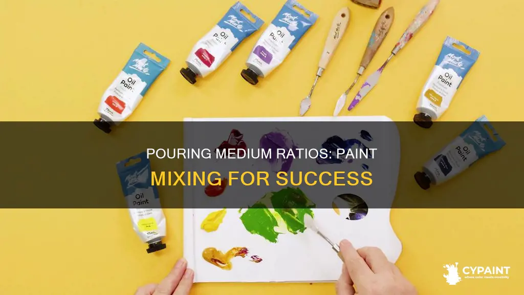 what is the ratio of paint to pouring medium