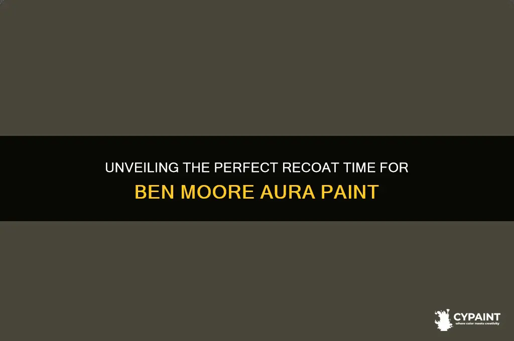 what is the recoat time on ben moore aura paint