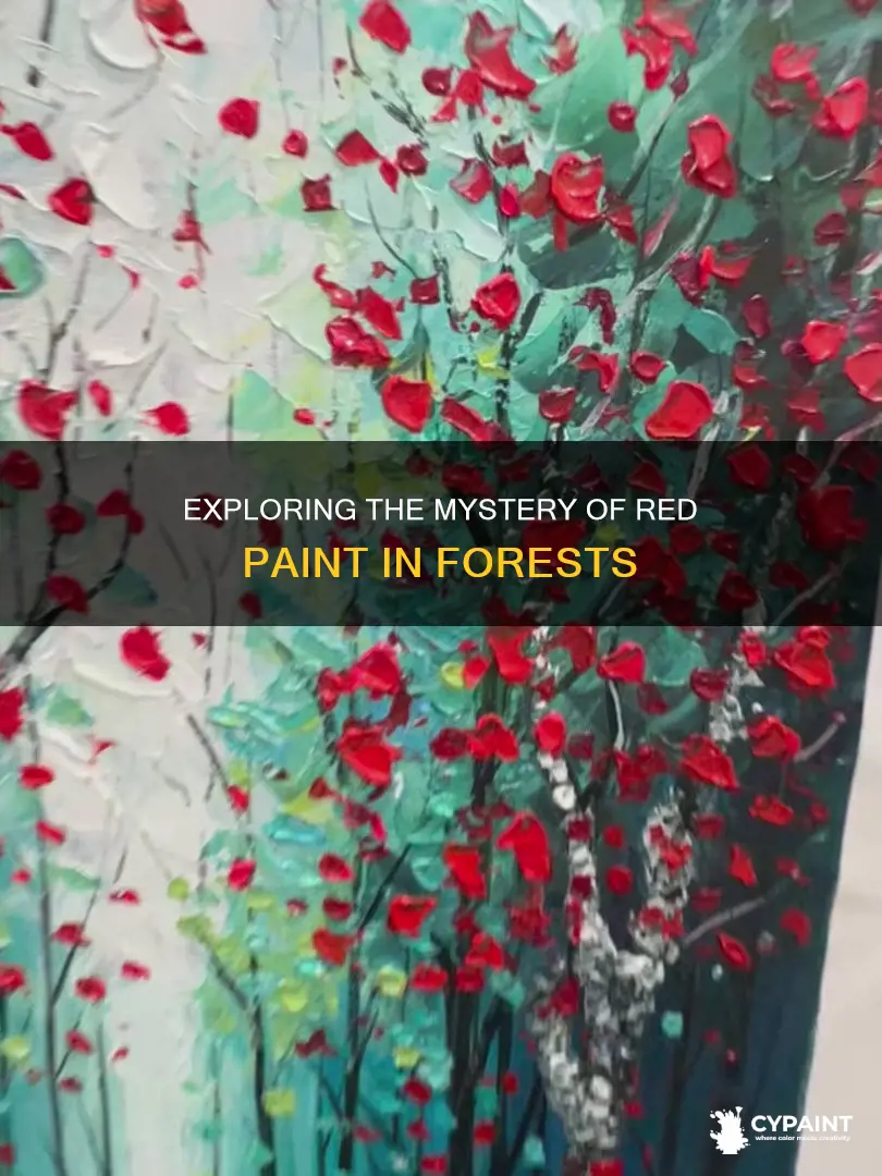 what is the red paint for in the forest