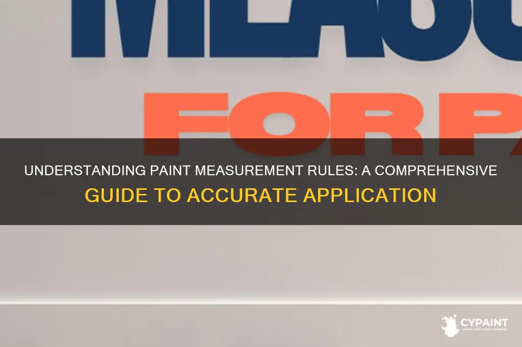 what is the rule measured in on paint