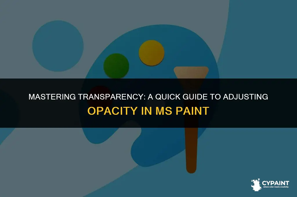 what is the shortcut to change opacity on ms paint