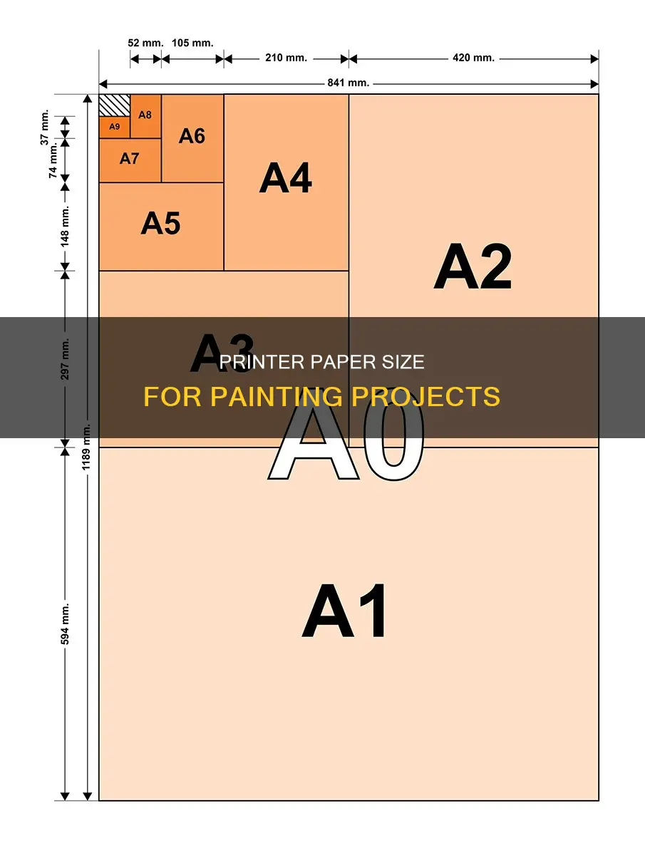 what is the size of printer paper on paint