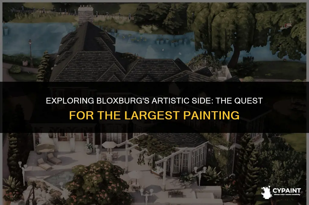 what is the size of the largest painting in bloxburg