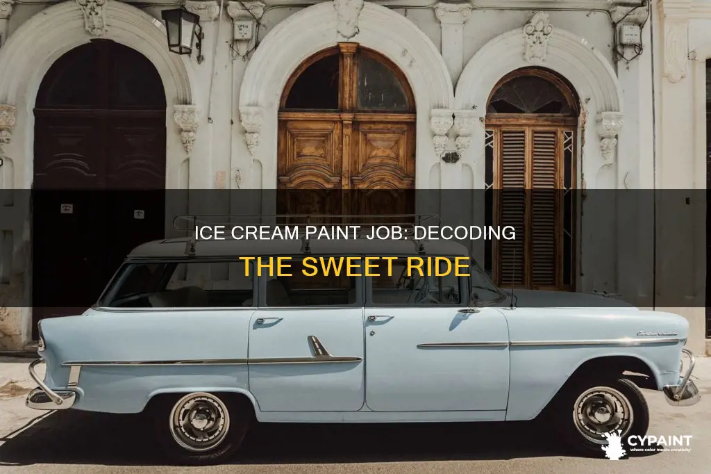 what is the song ice cream paint job about