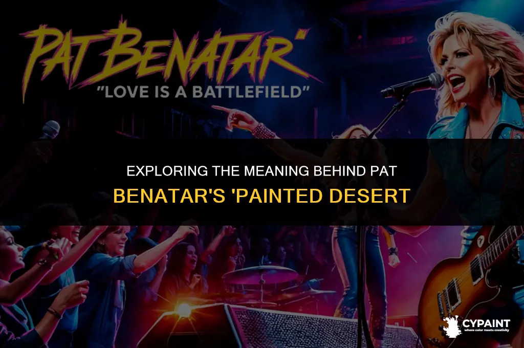 what is the song painted desert by pat benatar about