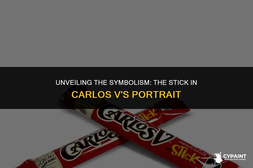 what is the stick in painting of carlos v spain