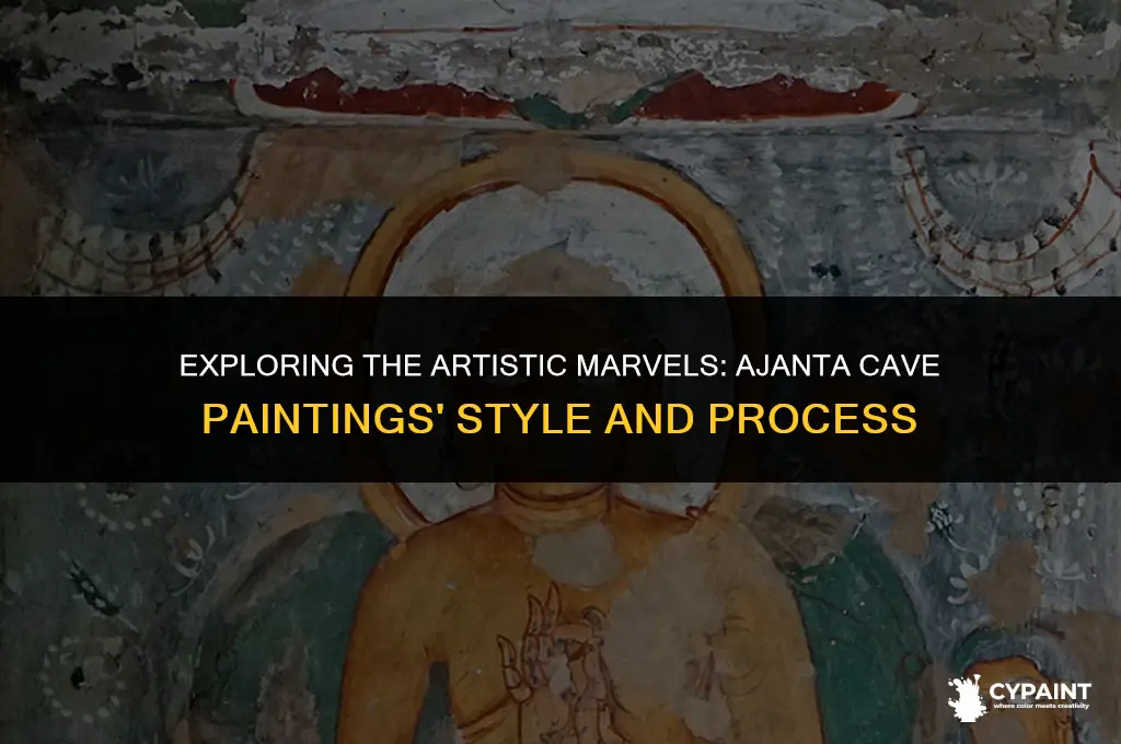 what is the style and process of ajanta cave painting