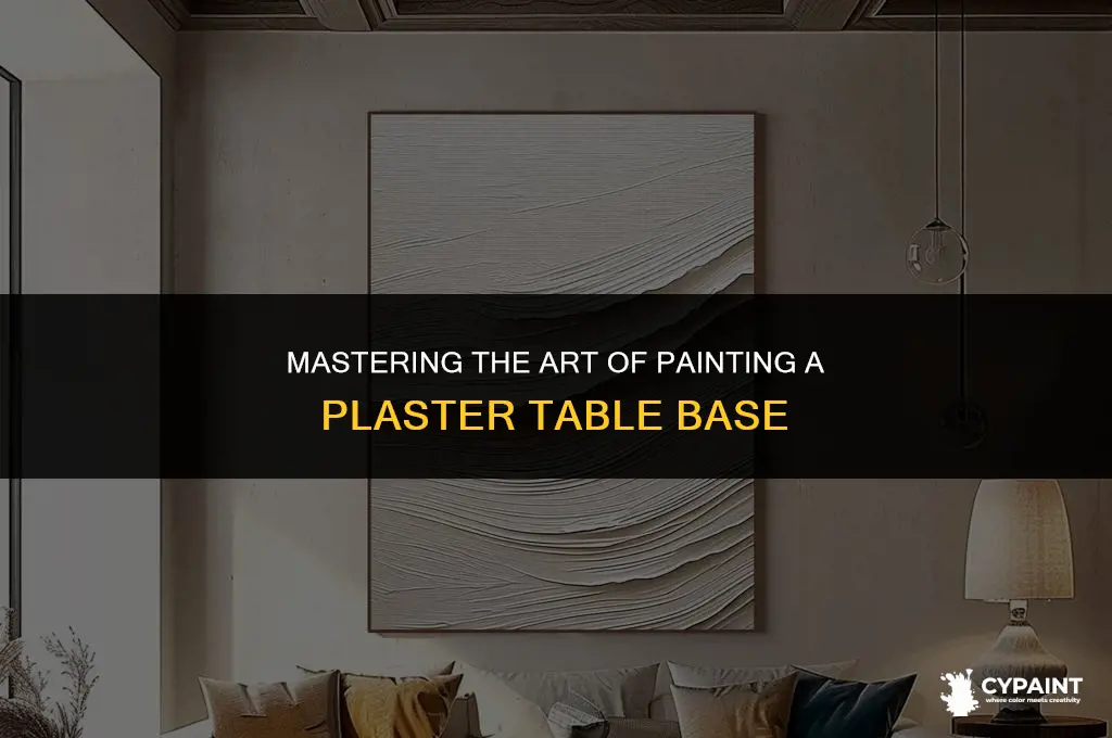 what is the technique to paint a plaster table base
