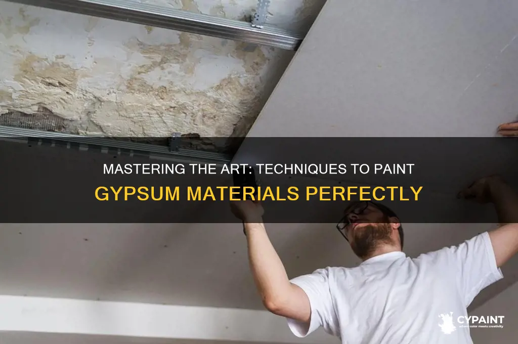 what is the tecnique to paint gypsom materials