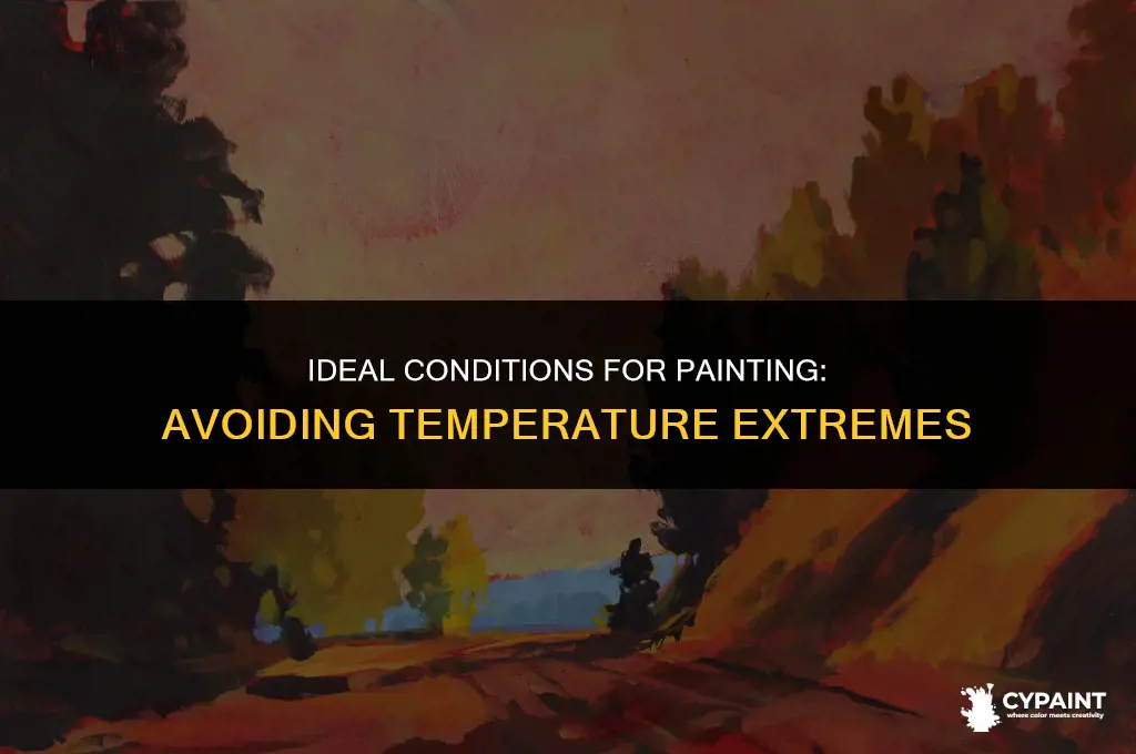 what is the temperture at which you should not paint
